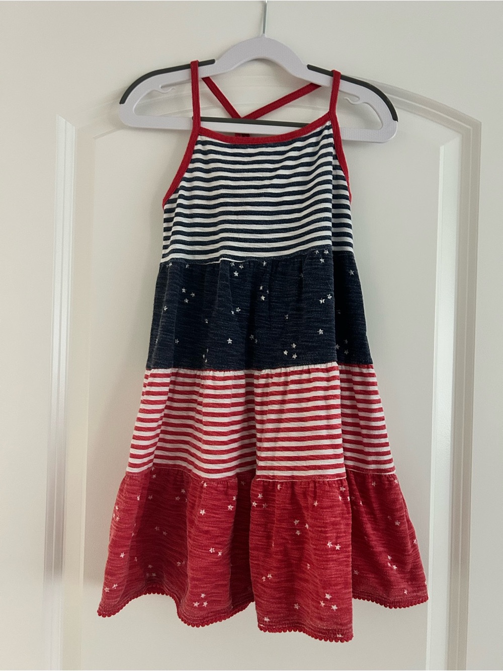 jumping beans Red, White & Navy Striped Tiered Sundress